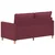 Vidaxl Kavč Vinorodna rdeča 156 x 81 x 87,5 cm Blago