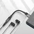 Hoco AUX USB-C na 3,5 mm jack adapter Hoco, 0,15 m, LS37, prozoren črn