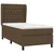Vidaxl Box spring postelja z vzmetnico temno rjav 90x190 cm blago