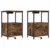 Noćni ormar s ladicama 2 pcs Dimljeni hrast 40 x 31 x 60 cm