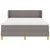 Vidaxl Postelja z vzmetnico z vzmetnico Taupe 140 x 190 cm blago
