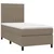 Vidaxl Box spring postelja z vzmetnico LED taupe 100x200 cm blago