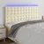 Vidaxl LED posteljno vzglavje krem 180x5x118/128 cm umetno usnje