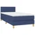 Vidaxl Box spring postelja z vzmetnico moder 90x200 cm blago