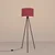 Sollux SL.1856 - Stojeća lampa NEVIA 1xE27/15W/230V crvena