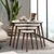 Hanah Home Set klub stolova Moon, 4 komada, Bela