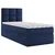 MID.YOU POSTELJA Z VZMETNICO 90 cm  x 200 cm , les, tekstil, leseni material temno modra