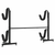 Stalak za odlaganje 2 kajaka 250 x 57 x 127,5 cm čelični