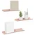 Lebdeća polica Zidne 3 pcs Ružičasta 40 x 9 x 2,5 cm Čelik