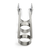 Mr. Steel Double Finger Pinwheel Silver