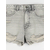 Sinsay - High waist kratke pantalone od trapera - svetlo siva
