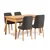 HANAH HOME Trpezarijski sto i stolice Santiago Atlantic Anthracite