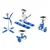 Lean-toys Izobraževalni solarni set 6v1 moder