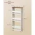 Songmics Voziček z 4 policami 15x43,2x86,5 cm, bela, rjava