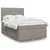 Vidaxl Box spring postelja z vzmetnico taupe 140x200 cm blago