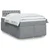 Vidaxl Boxspring postelja z vzmetnico svetlo siva 120x190 cm blago