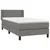 Vidaxl Box spring postelja z vzmetnico temno siva 100x200 cm blago