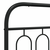 Metalni okvir kreveta uzglavlje i podnožje crni 90 x 200 cm