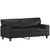 2-dijelni set sofa crni od umjetne kože