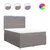 vidaXL Box spring postelja z vzmetnico taupe 160x200 cm blago