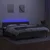 Krevet box spring s madracem LED tamnosivi 200x200 cm tkanina