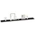 Zidne police 4 kom crne 115 x 9 x 3 cm
