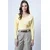 Trend Alacati Stili Ženska bluza dugih rukava ALC-019-053-BLZ, V-izrez, Žuta
