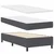 Vidaxl LED Box Spring Postelja Temno siva in bela 90 x 200 cm