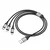Hoco Kabel 3 v 1 USB-A na Lightning/Micro USB/USB-C Hoco 2,4 A, 1 m, X102, črn