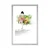 Plakat s paspartujem deklica v pravljični obleki - 20x30 white