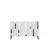 Hanah Home komoda Nota 120, 120 cm, hrast Sapphire / bela / srebrna