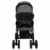 vidaXL Otroški voziček za dvojčke temno sivo jeklo