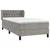 Box spring krevet s madracem svjetlosivi 90x190 cm baršunasti