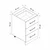 Hanah Home kuhinjski element Minar 7988, 50 cm, beli / antracit