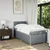 Vidaxl Box spring postelja z vzmetnico svetlo siv 100x200 cm blago