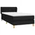 vidaXL Box spring postelja z vzmetnico črna 90x200 cm blago