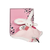 Doudou Darilni set roza - zajček s kvadratno odejico 25 cm