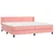 Vidaxl Box spring postelja z vzmetnico roza 200x200 cm žamet
