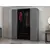 Hanah home Ormar Kale Plus 180x210x52cm Sivi