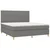 Vidaxl Box spring postelja z vzmetnico temno siva 160x200 cm blago