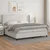 Vidaxl Box spring postelja z vzmetnico bela 200x200 cm umetno usnje