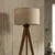 Podna lampa AIDA 1xE27/15W/230V hrast/rafija