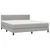 vidaXL Box spring postelja z vzmetnico LED sv. siva 160x200 cm blago