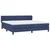 vidaXL Box spring postelja z vzmetnico modra 200x200 cm blago