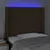 Vidaxl LED posteljno vzglavje temno rjavo 93x16x118/128 cm blago