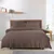 Temno rjava posteljnina za zakonsko posteljo 200x200 cm So Soft Non Iron – Catherine Lansfield