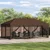 Vidaxl Paviljon s stenami 6 x 3 m Rjava Poliester in jeklo 190