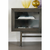 Rjava vitrina v hrastovem dekorju z drsnimi vrati 170x75 cm Hazelton – Rowico