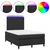 Krevet box spring s madracem LED crni 120 x 190 cm umjetna koža