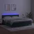 Vidaxl Box spring postelja z vzmetnico LED tem. zelena 160x200cm žamet